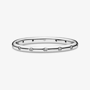 Pandora simple sparkling band stack ring